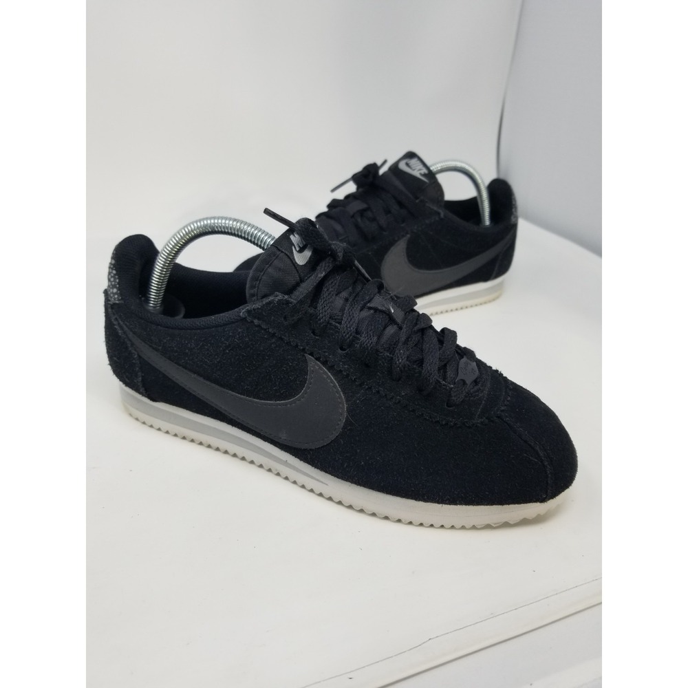 Nike Women's Black Suede Classic Cortez Sneakers